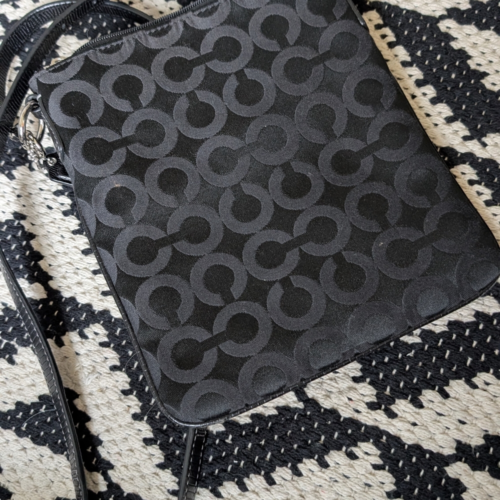 Coach Black Signature Crossbody Bag with Front Pocket - Picture 6 of 7
